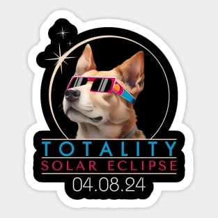 Total Solar Eclipse 2024 Totality 04.08.24 Dog Lovers Sticker